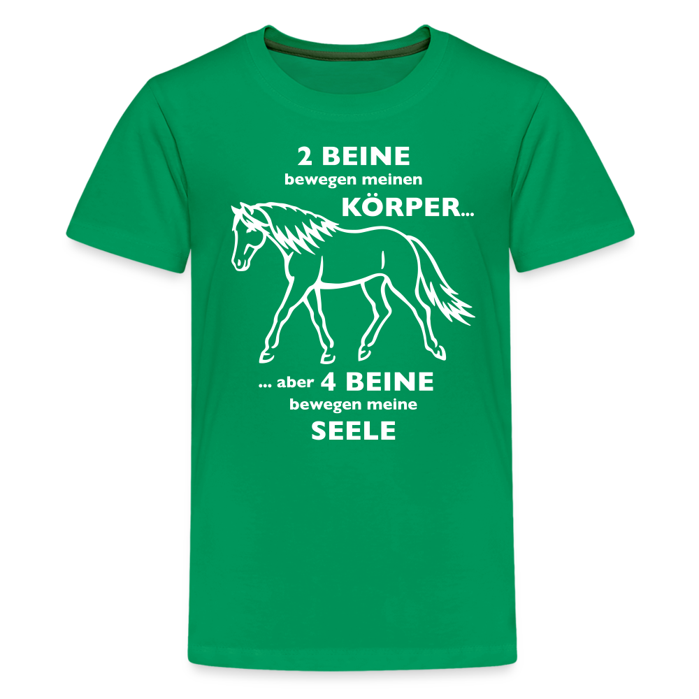 "4 Beine bewegen meine Seele" Grafik-Stil - Teenager T-Shirt - Kelly Green