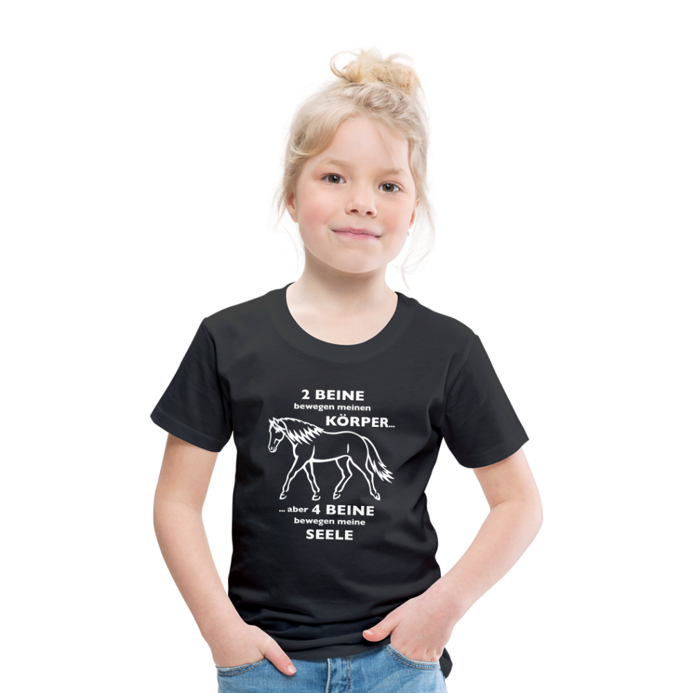 "4 Beine bewegen meine Seele" Grafik-Stil - Kinder T-Shirt - Schwarz