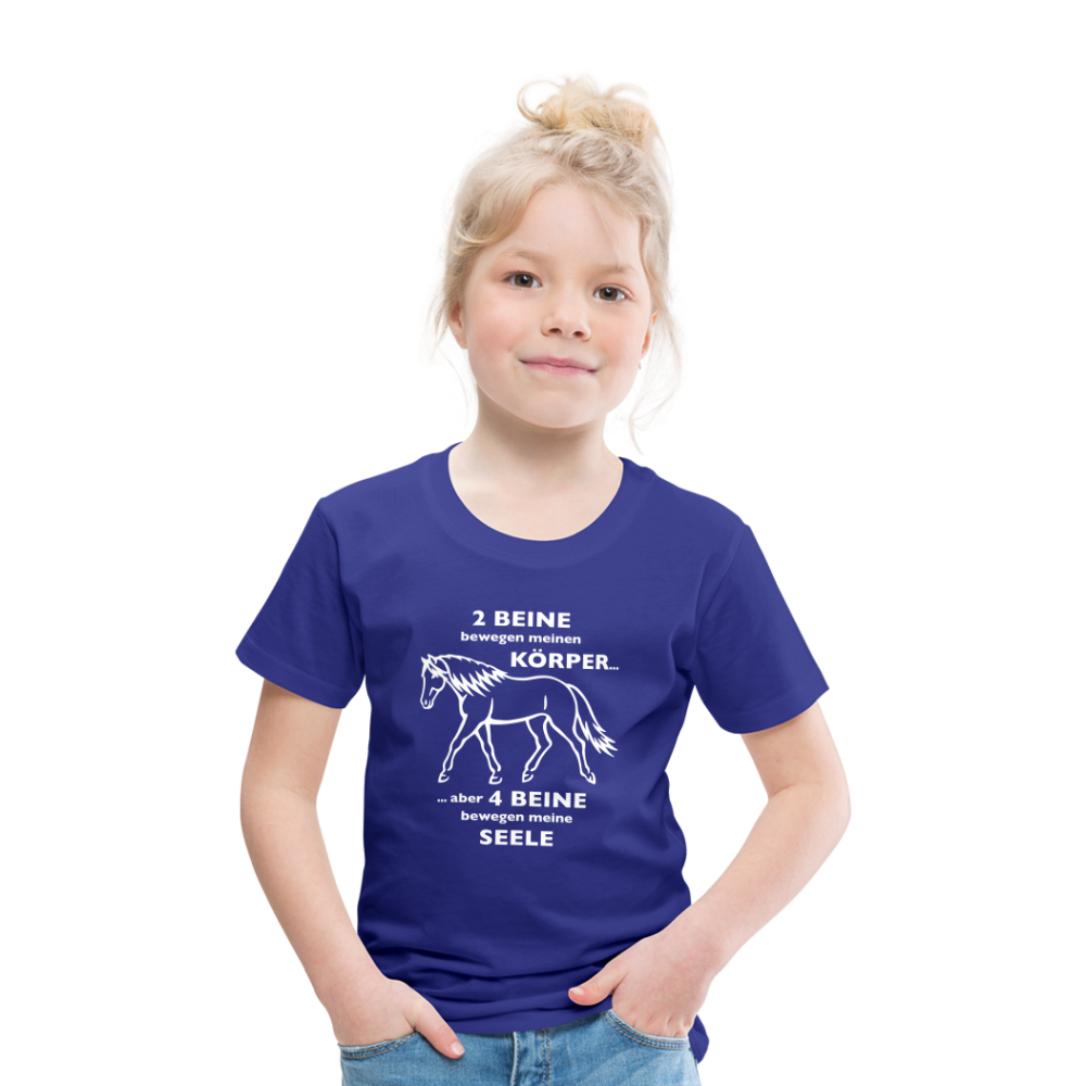 "4 Beine bewegen meine Seele" Grafik-Stil - Kinder T-Shirt - Königsblau