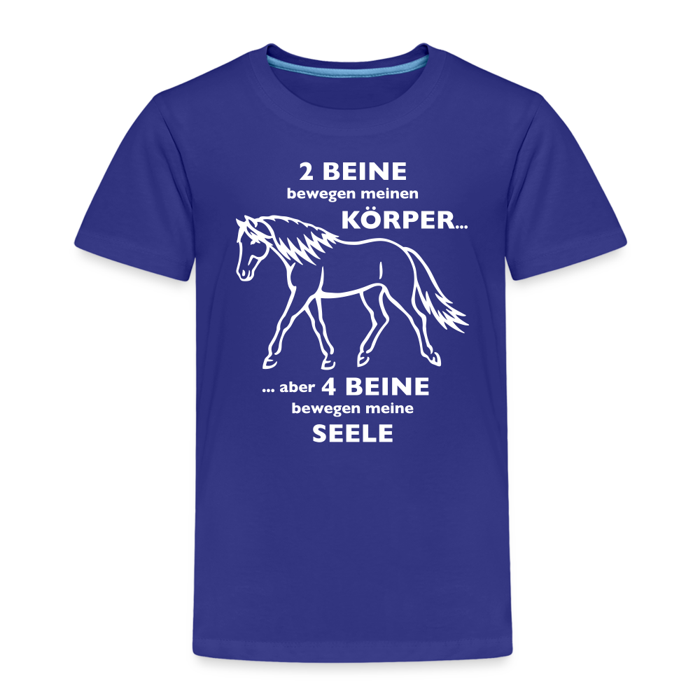 "4 Beine bewegen meine Seele" Grafik-Stil - Kinder T-Shirt - Königsblau