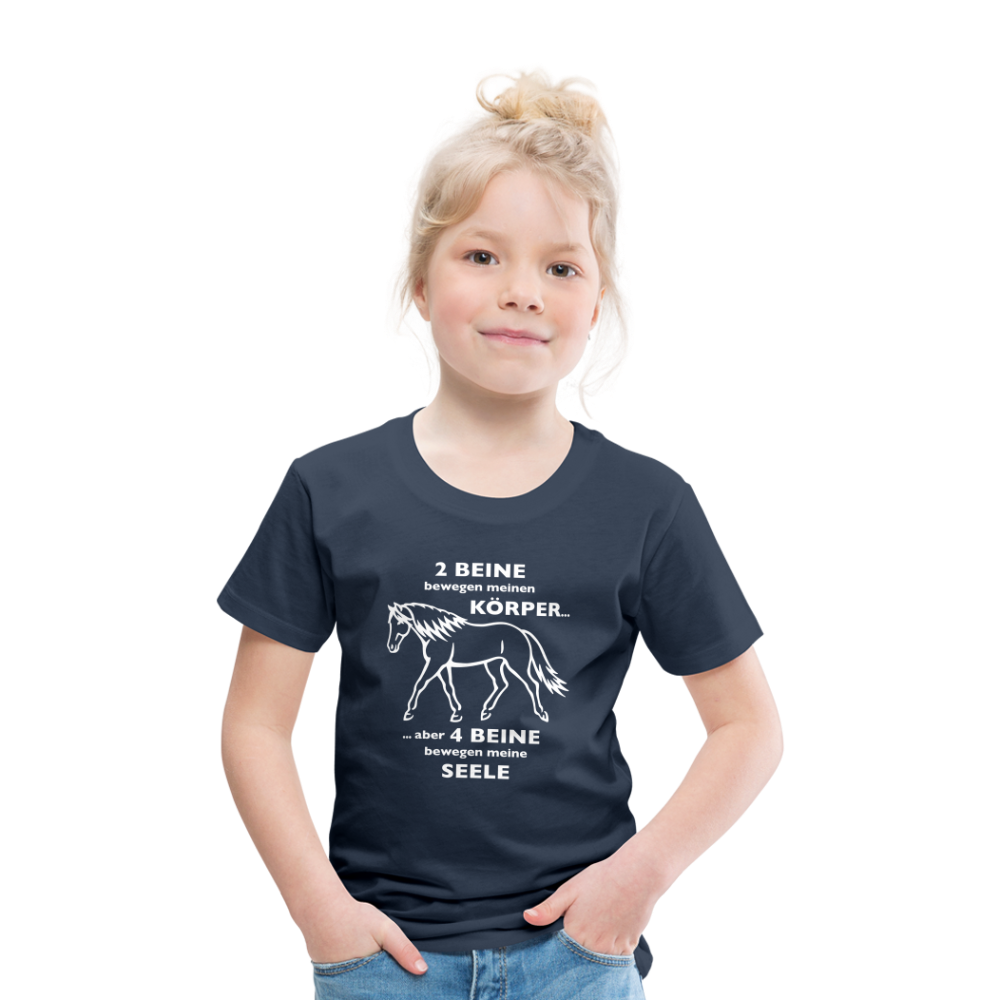 "4 Beine bewegen meine Seele" Grafik-Stil - Kinder T-Shirt - Navy