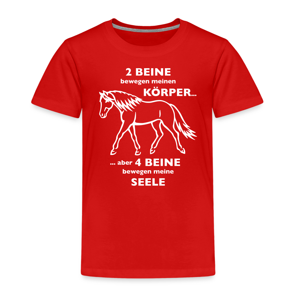 "4 Beine bewegen meine Seele" Grafik-Stil - Kinder T-Shirt - Rot
