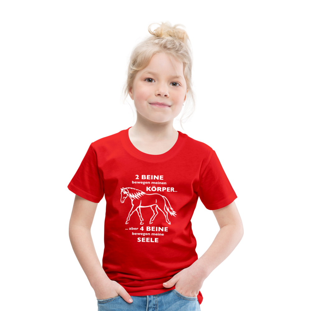 "4 Beine bewegen meine Seele" Grafik-Stil - Kinder T-Shirt - Rot