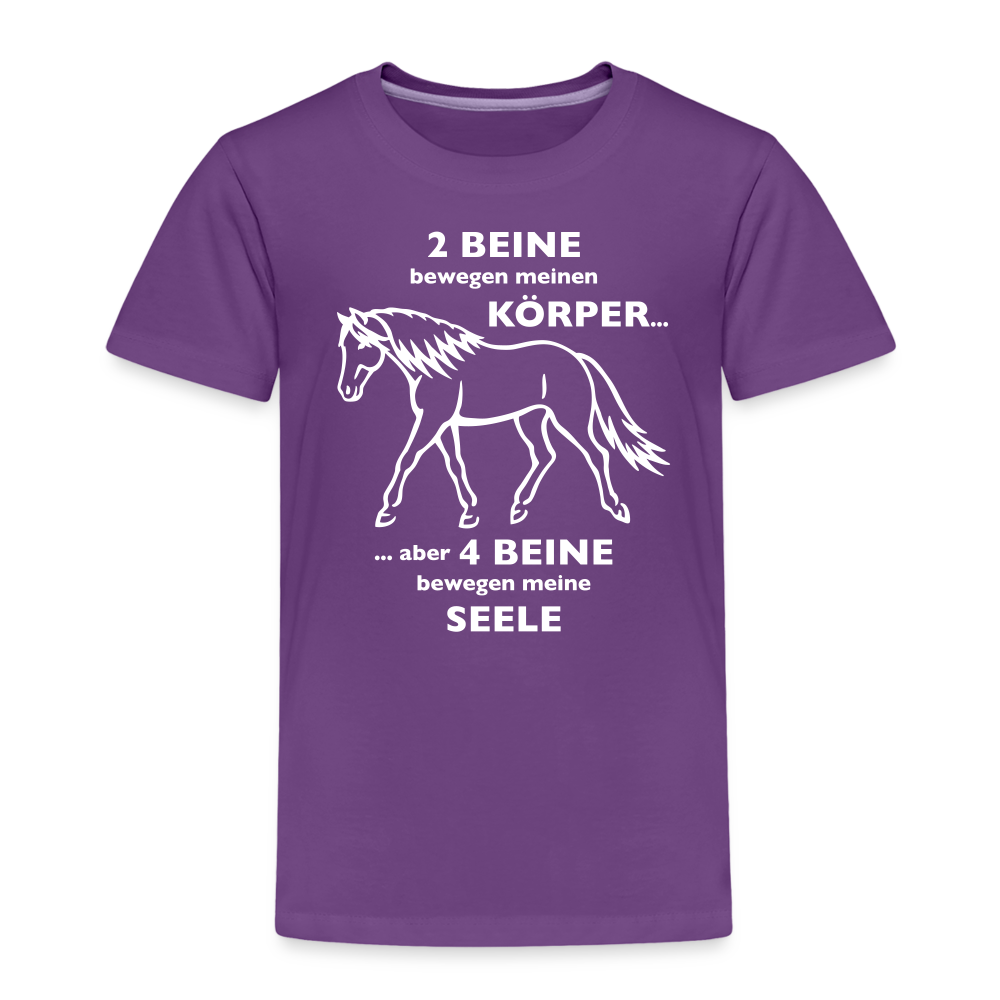 "4 Beine bewegen meine Seele" Grafik-Stil - Kinder T-Shirt - Lila