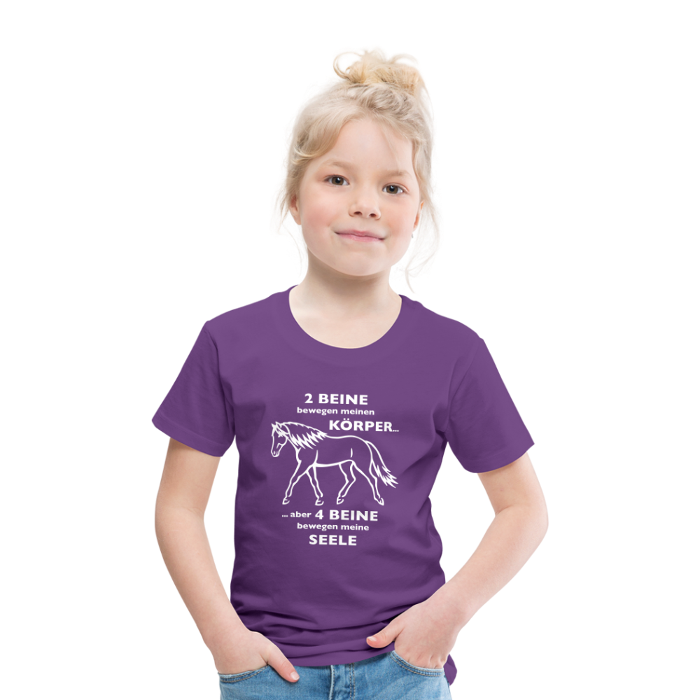 "4 Beine bewegen meine Seele" Grafik-Stil - Kinder T-Shirt - Lila