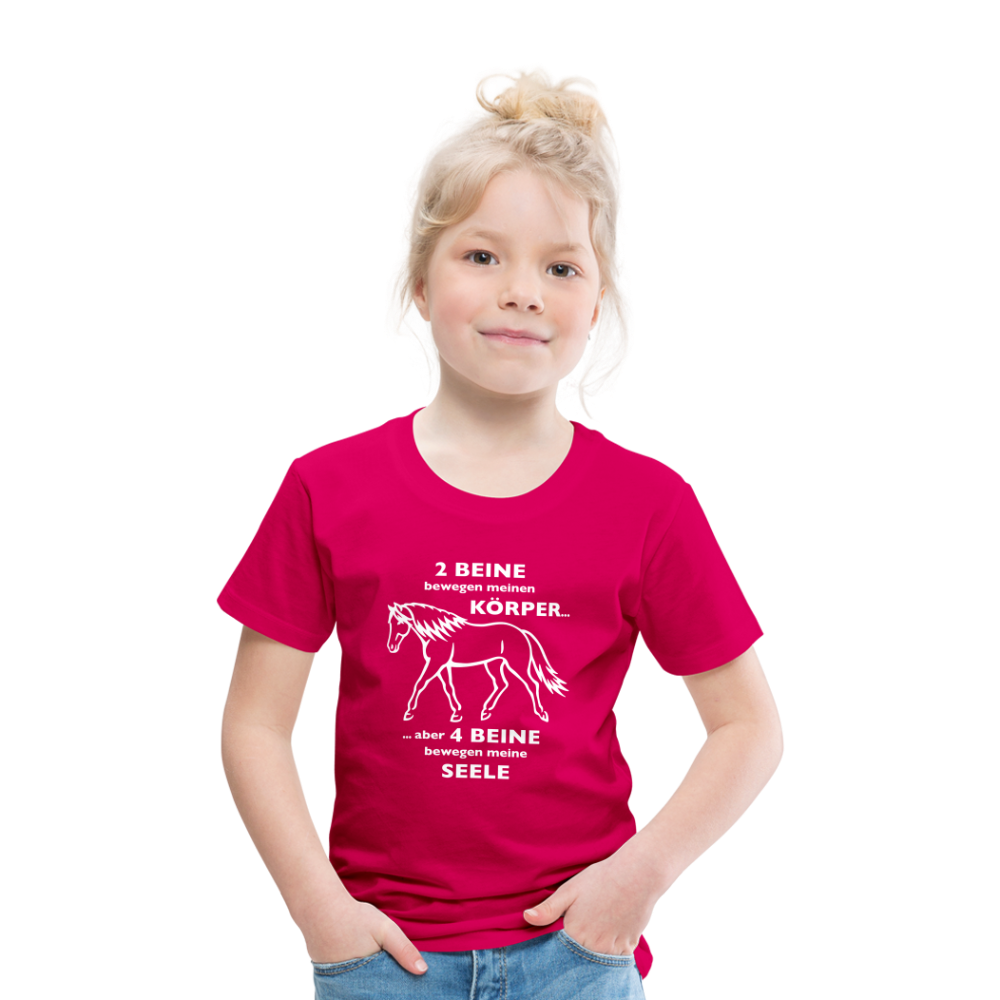 "4 Beine bewegen meine Seele" Grafik-Stil - Kinder T-Shirt - dunkles Pink