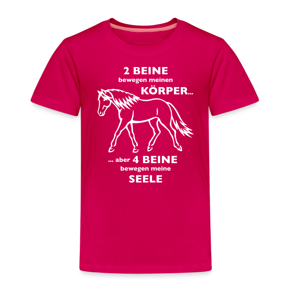 "4 Beine bewegen meine Seele" Grafik-Stil - Kinder T-Shirt - dunkles Pink