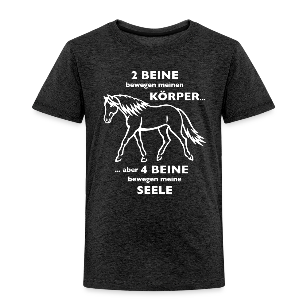 "4 Beine bewegen meine Seele" Grafik-Stil - Kinder T-Shirt - Anthrazit
