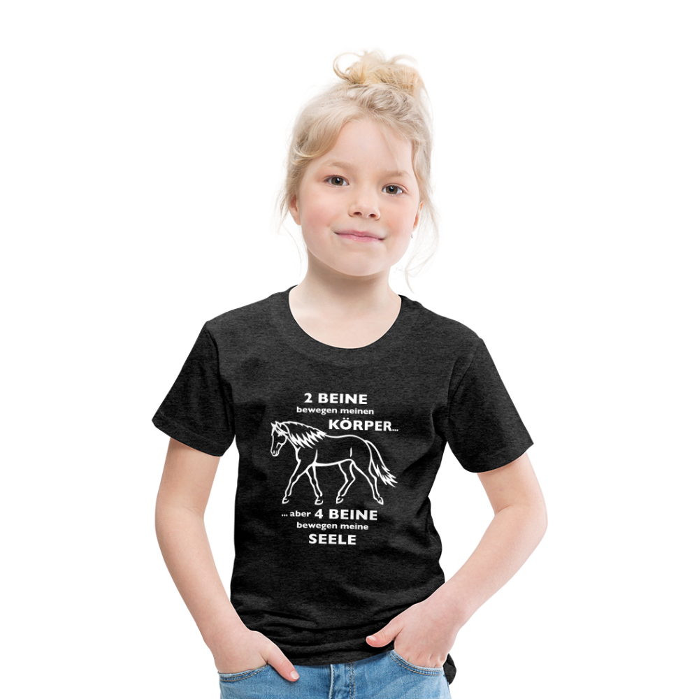 "4 Beine bewegen meine Seele" Grafik-Stil - Kinder T-Shirt - Anthrazit