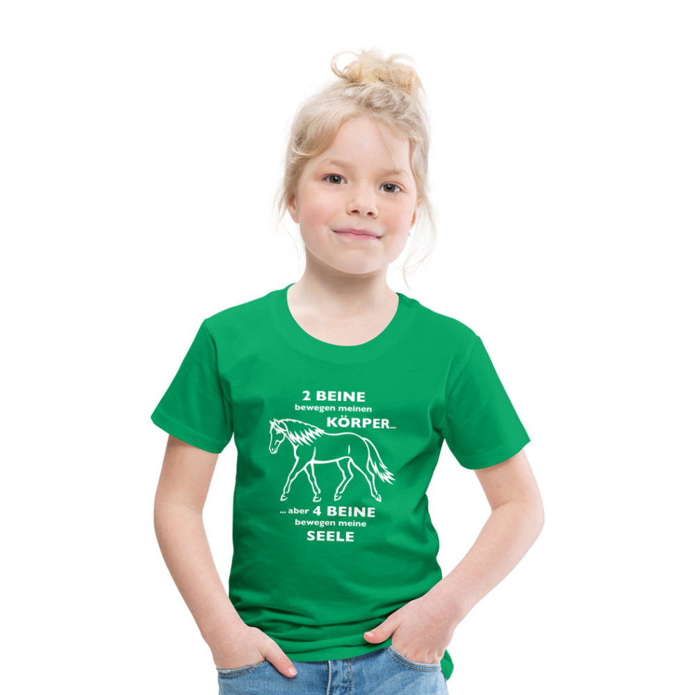 "4 Beine bewegen meine Seele" Grafik-Stil - Kinder T-Shirt - Kelly Green