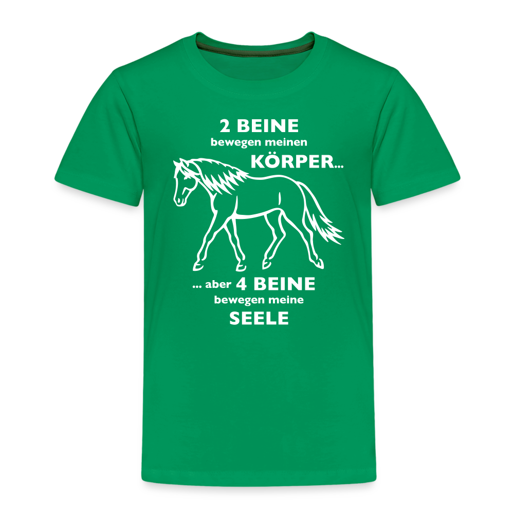 "4 Beine bewegen meine Seele" Grafik-Stil - Kinder T-Shirt - Kelly Green