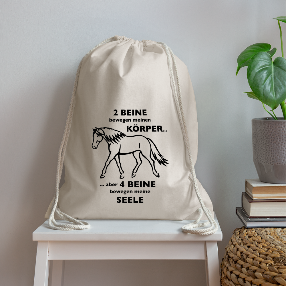 "4 Beine bewegen meine Seele" Grafik-Stil - Stallbeutel - Natur