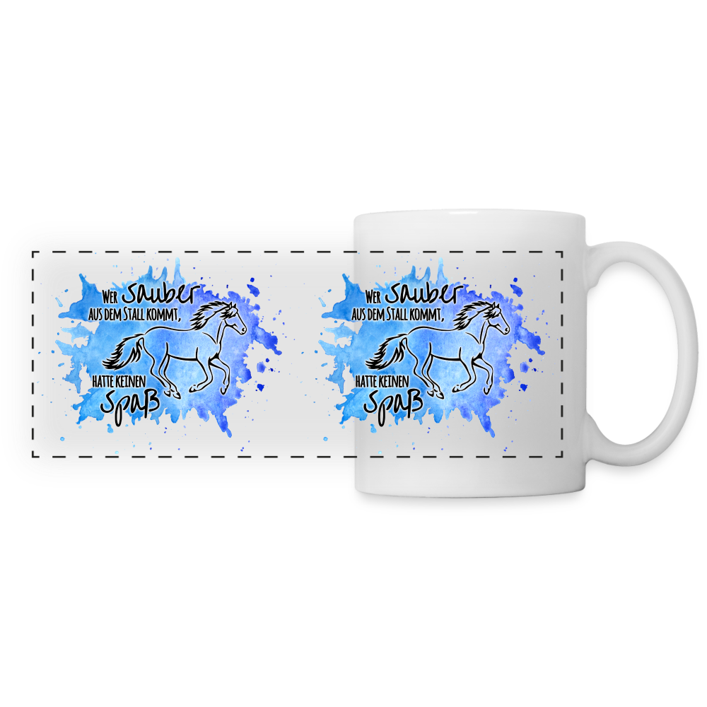 "Dreckspatz" Aquarell-Stil - Tasse doppelt bedruckt - weiß