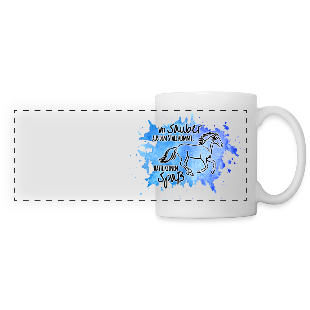 "Dreckspatz" Aquarell-Stil - Tasse zweifarbig (großer Druck) - weiß
