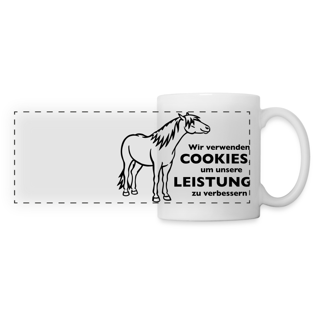 "Cookieverwendung" Grafik-Stil - Tasse zweifarbig - weiß