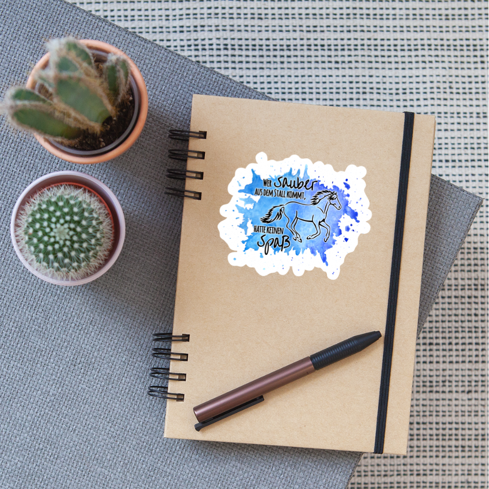 "Dreckspatz" Aquarell-Stil - Sticker - Mattweiß