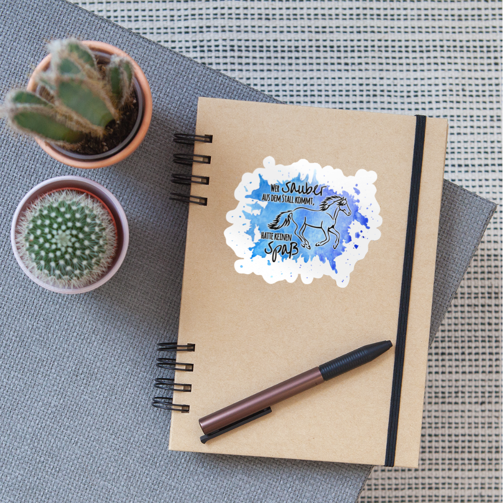 "Dreckspatz" Aquarell-Stil - Sticker - Weiß glänzend