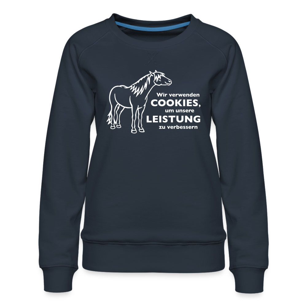 "Cookieverwendung" Grafik-Stil - Frauen Pullover - Navy