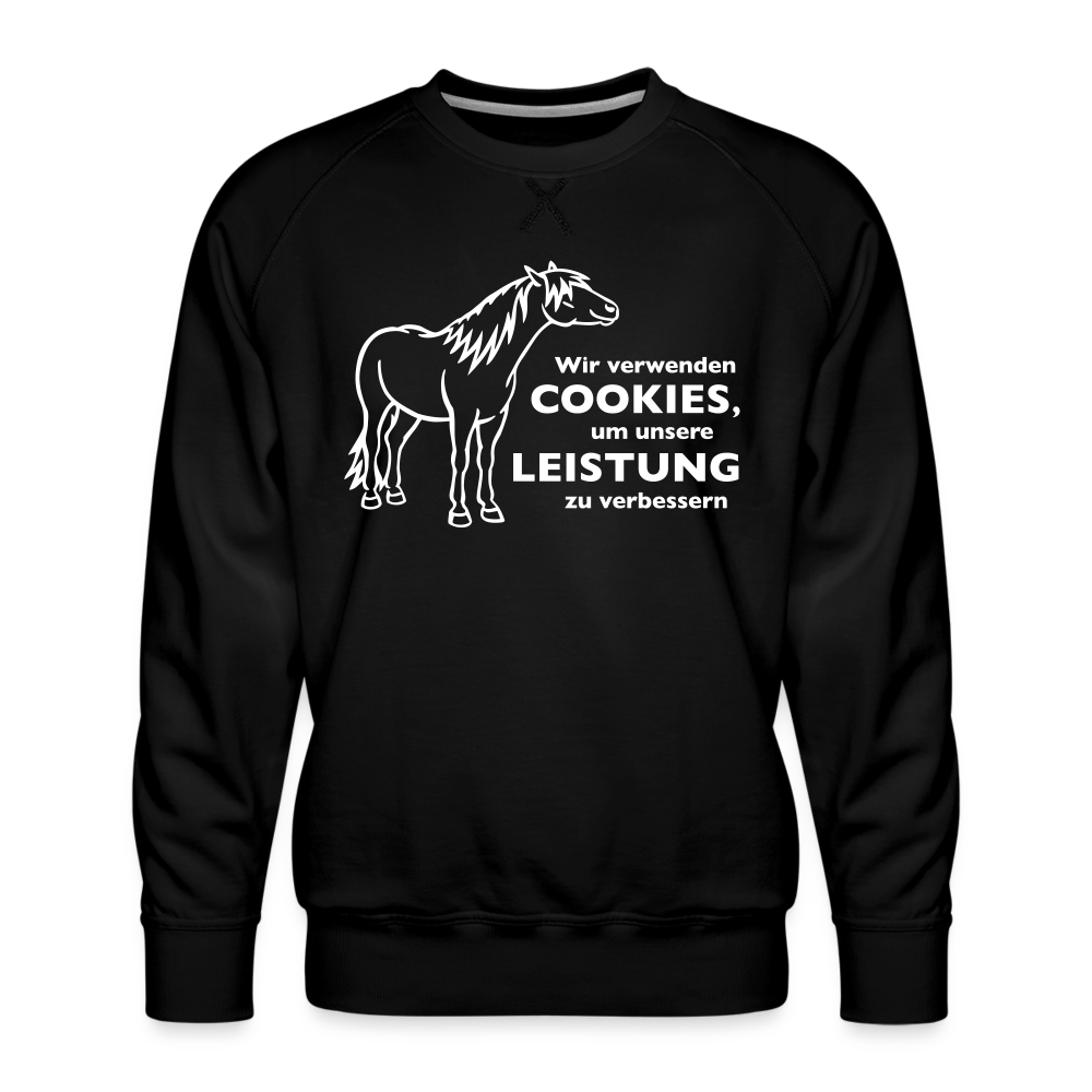 "Cookieverwendung" Grafik-Stil - Männer / Unisex Pullover - Schwarz