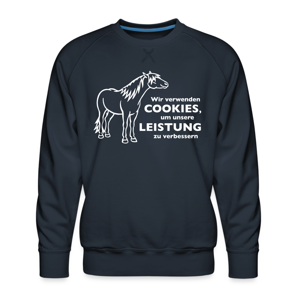 "Cookieverwendung" Grafik-Stil - Männer / Unisex Pullover - Navy