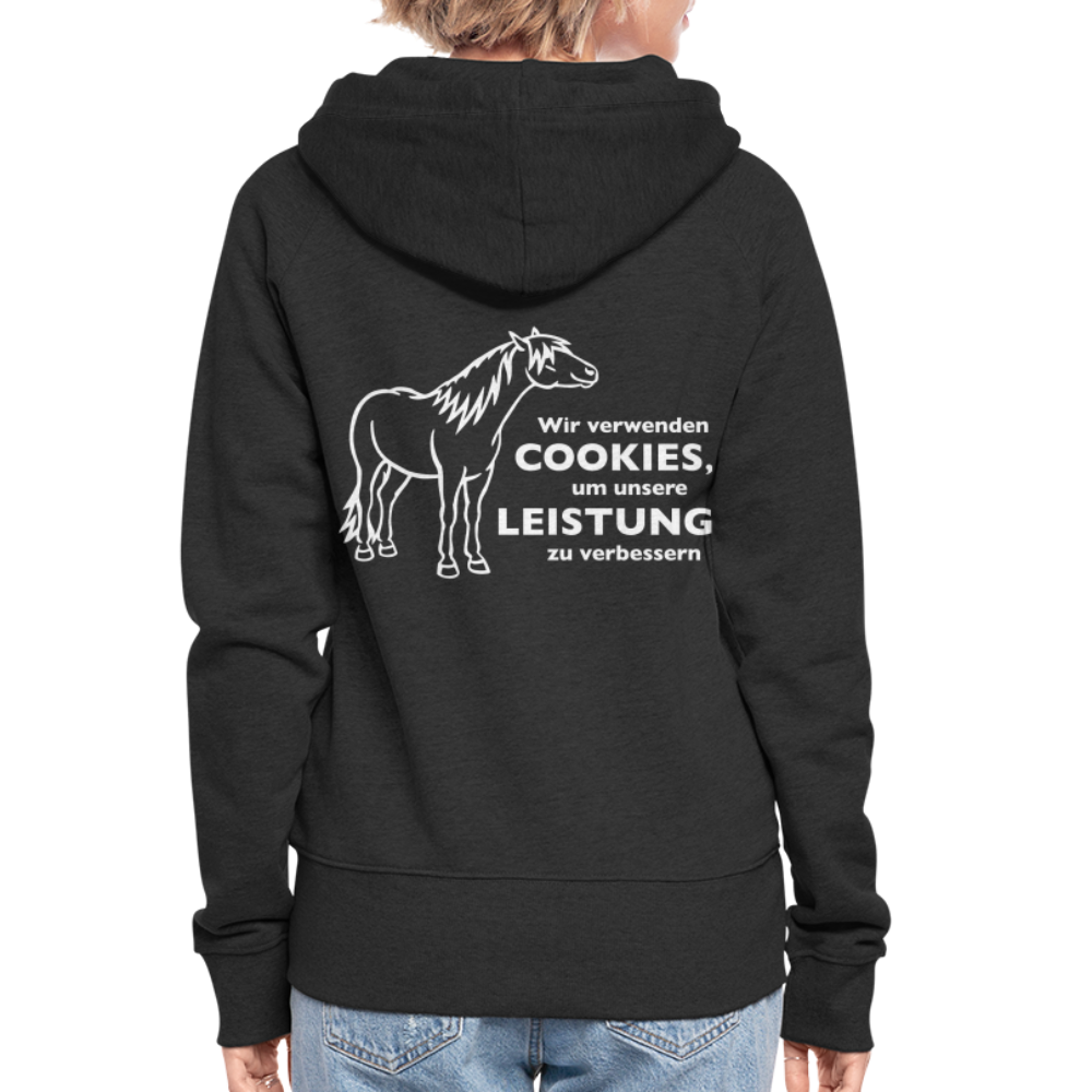"Cookieverwendung" Grafik-Stil - Frauen Kapuzenjacke - Schwarz