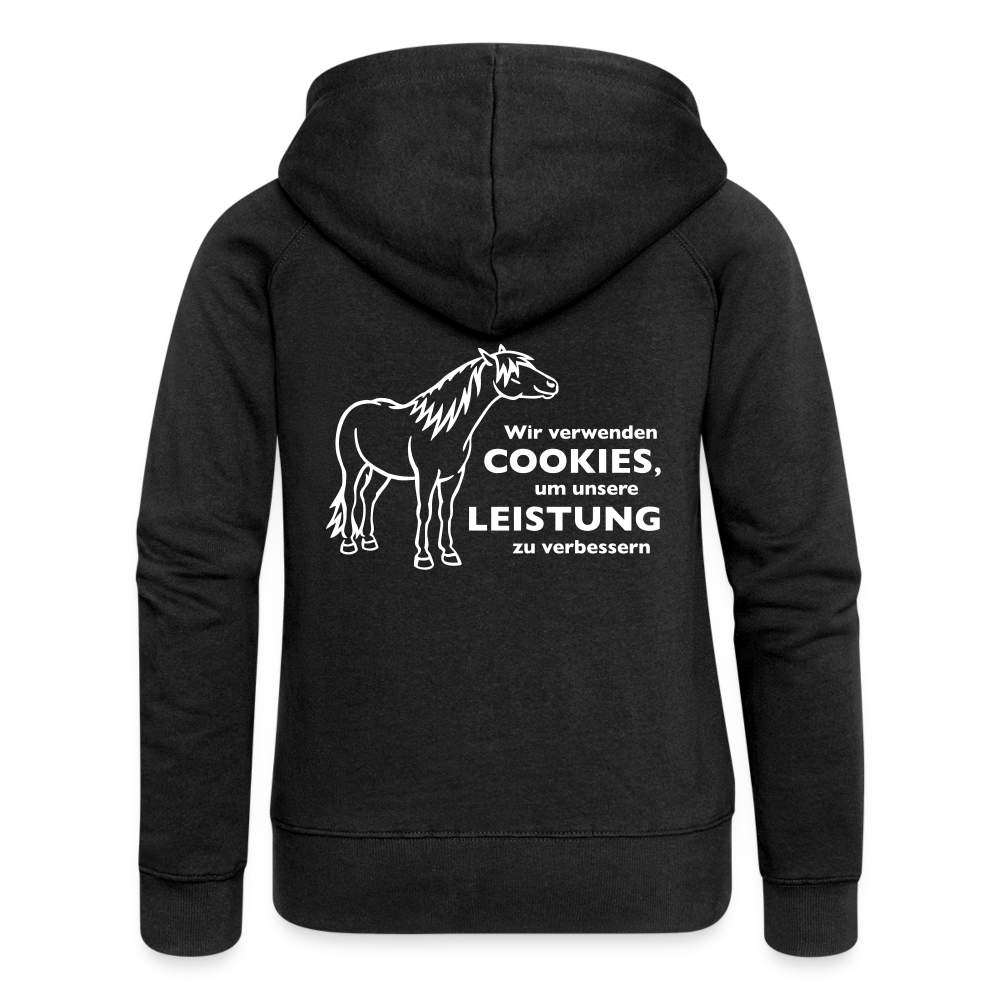 "Cookieverwendung" Grafik-Stil - Frauen Kapuzenjacke - Schwarz