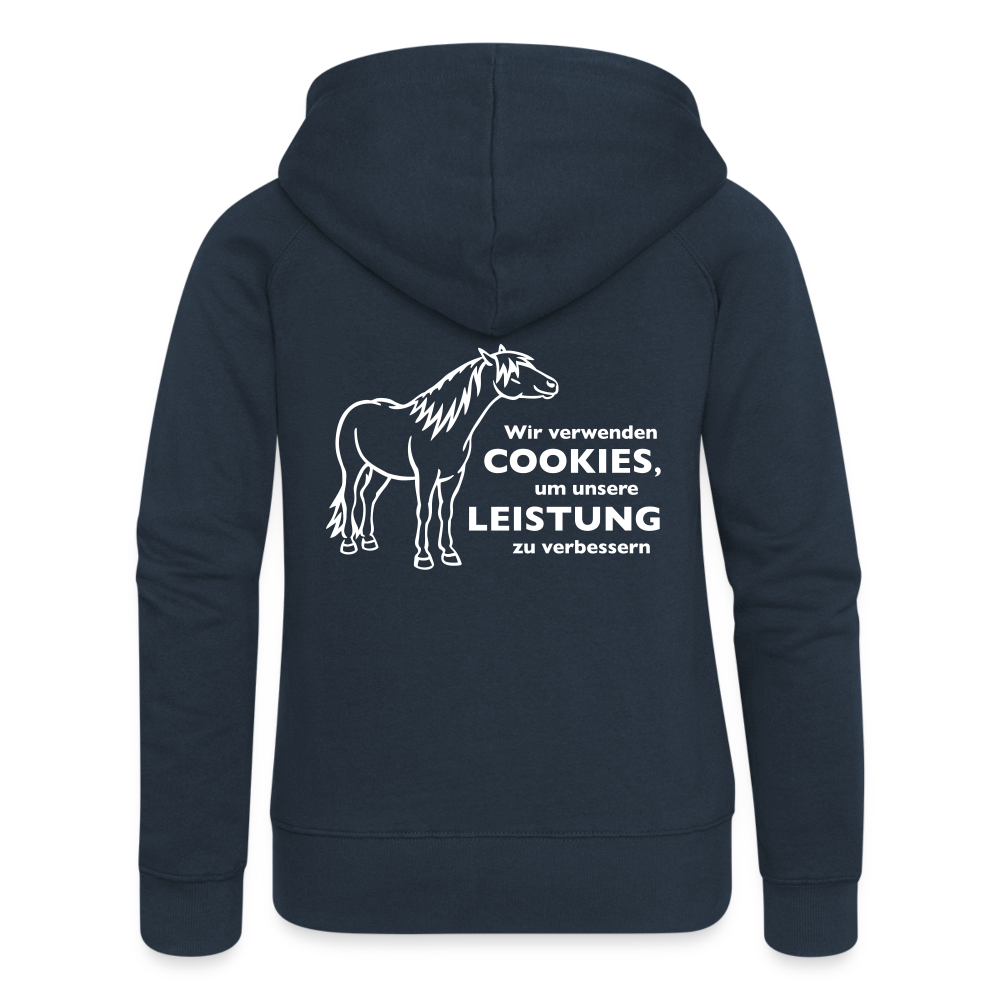 "Cookieverwendung" Grafik-Stil - Frauen Kapuzenjacke - Navy
