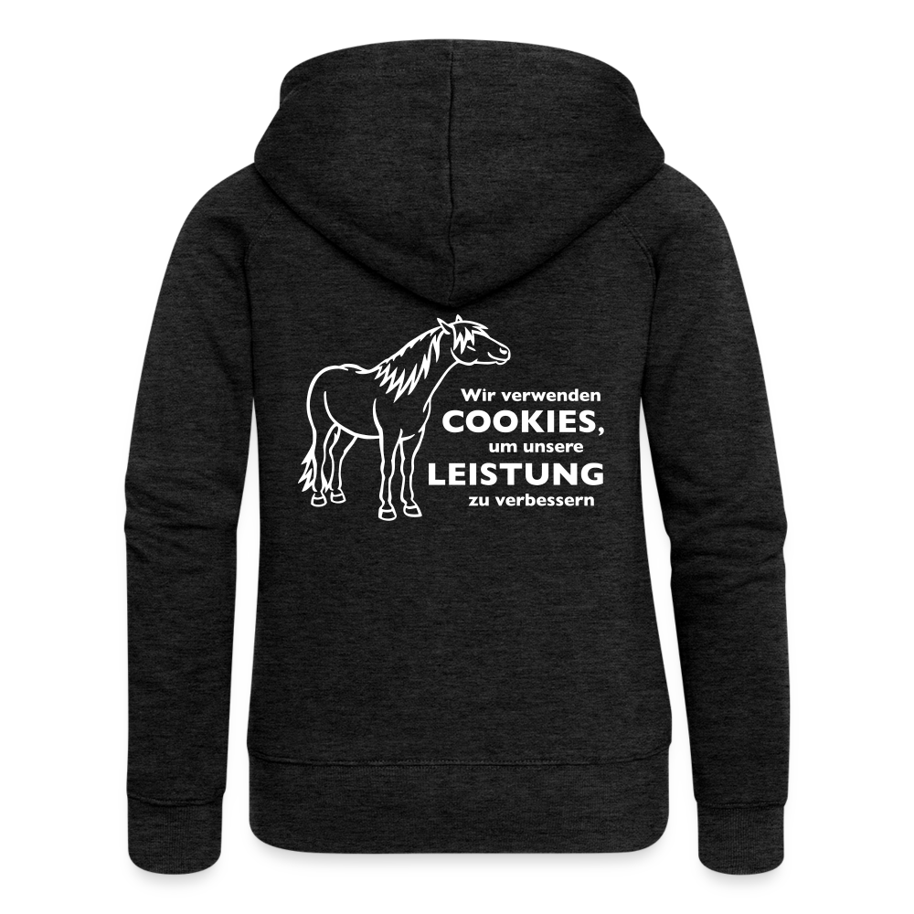 "Cookieverwendung" Grafik-Stil - Frauen Kapuzenjacke - Anthrazit