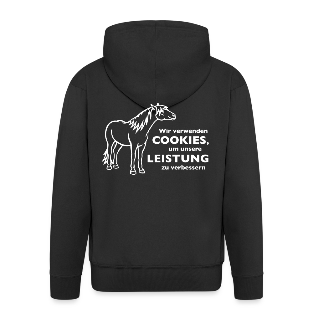 "Cookieverwendung" Grafik-Stil - Männer/Unisex Kapuzenjacke - Schwarz