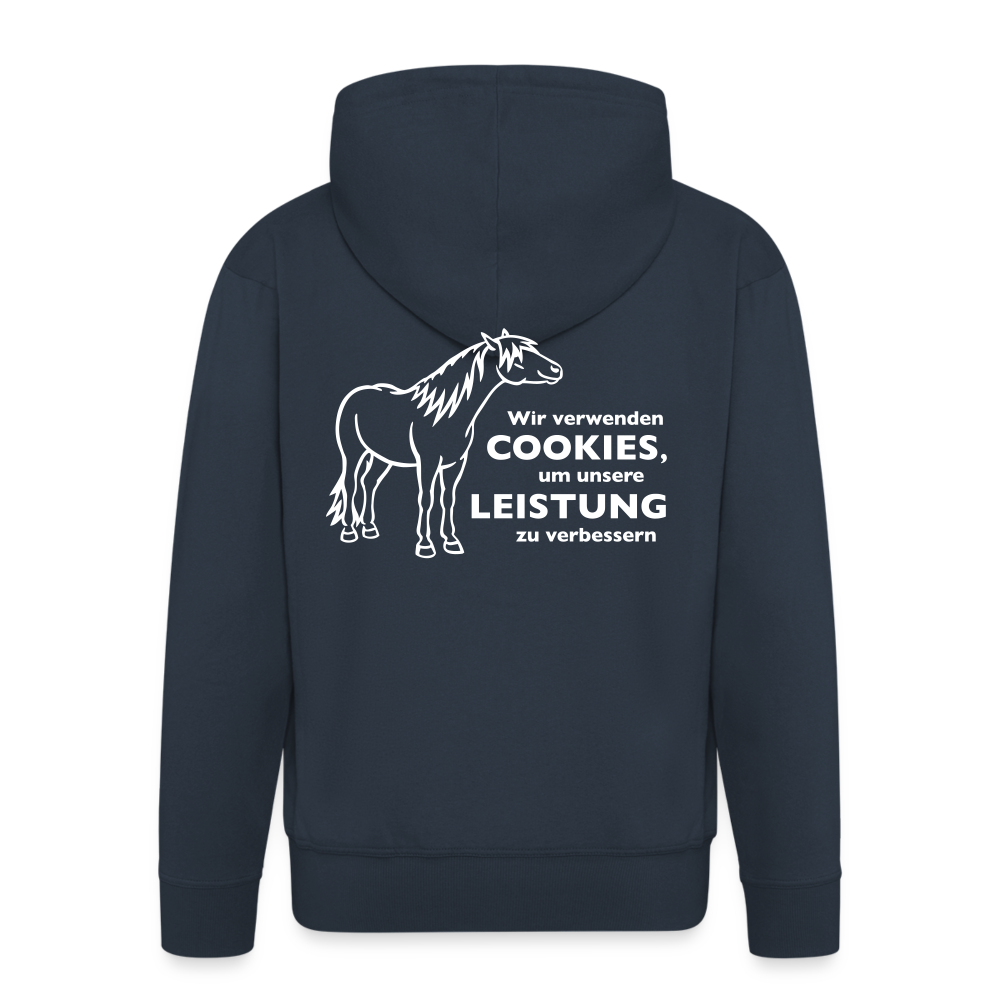 "Cookieverwendung" Grafik-Stil - Männer/Unisex Kapuzenjacke - Navy