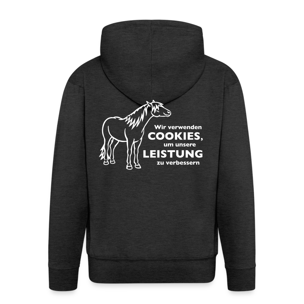 "Cookieverwendung" Grafik-Stil - Männer/Unisex Kapuzenjacke - Anthrazit