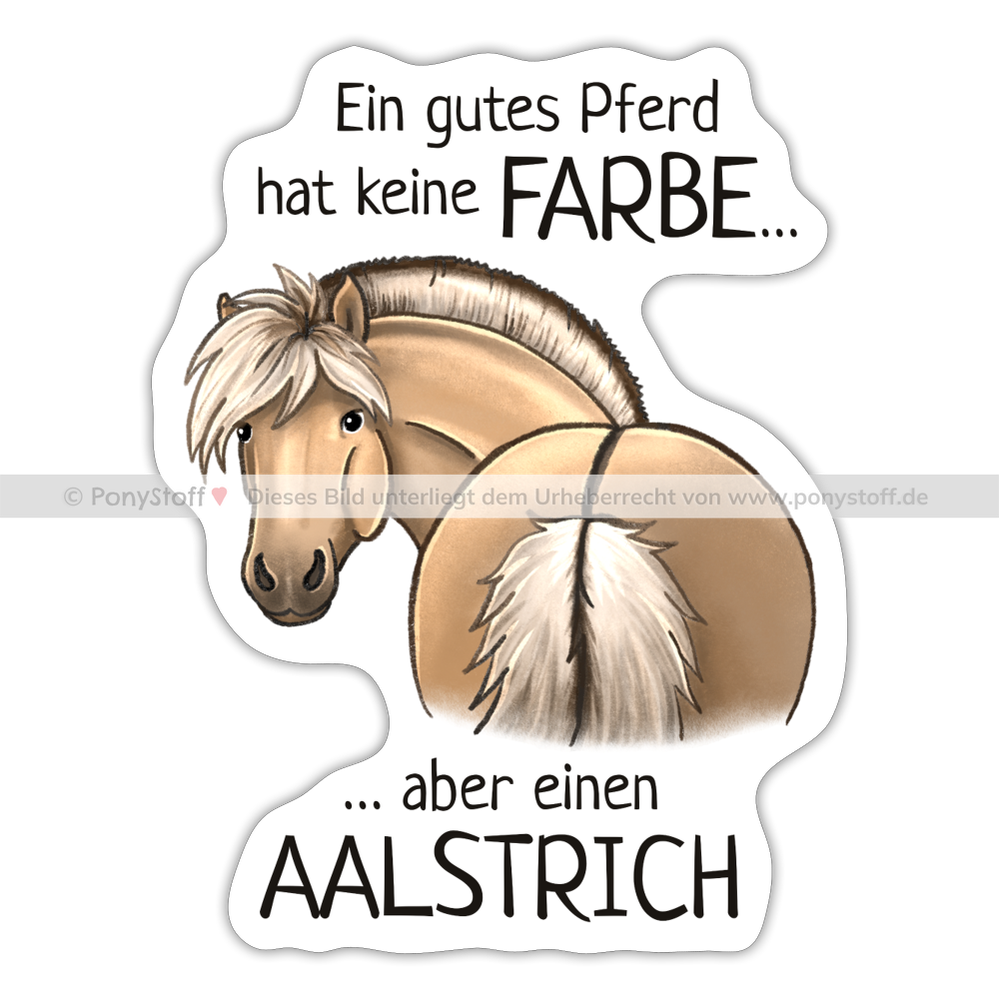 "Aalstrich" Illustrations-Stil - Sticker - Mattweiß