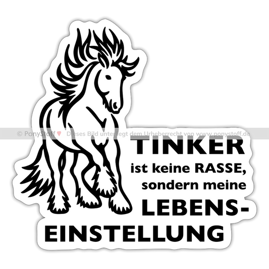"Lebenseinstellung Tinker" Grafik-Stil - Sticker - Mattweiß