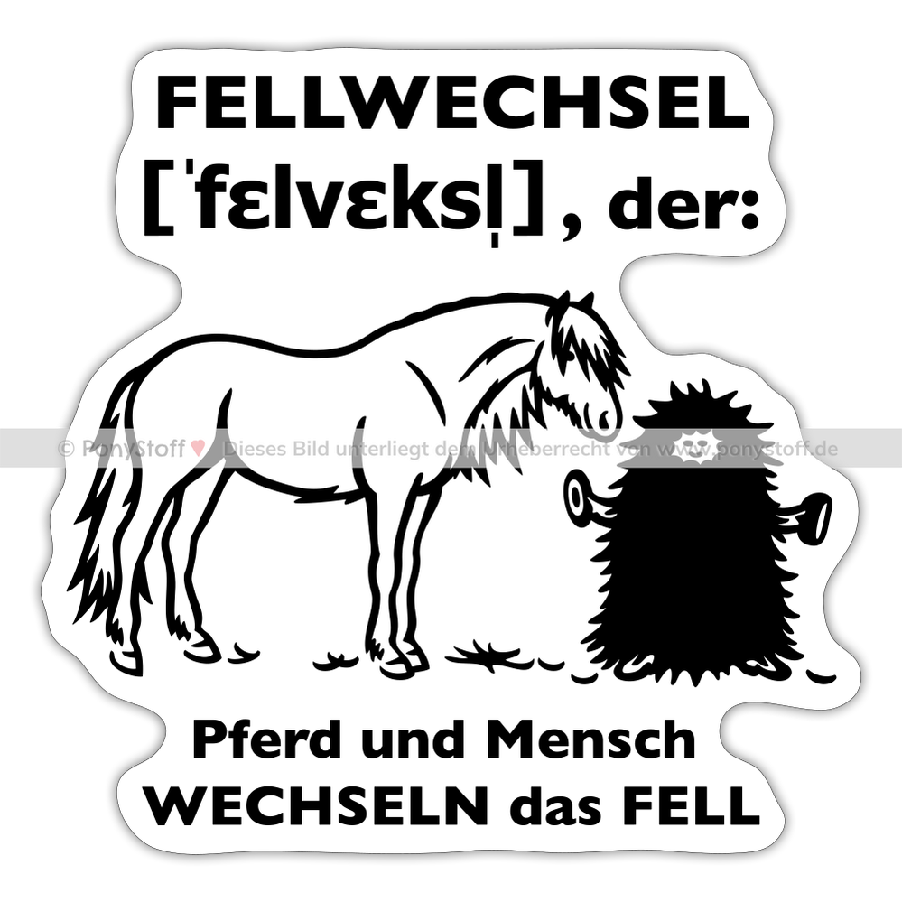 Definition „Fellwechsel“ Grafik-Stil - Sticker - Mattweiß