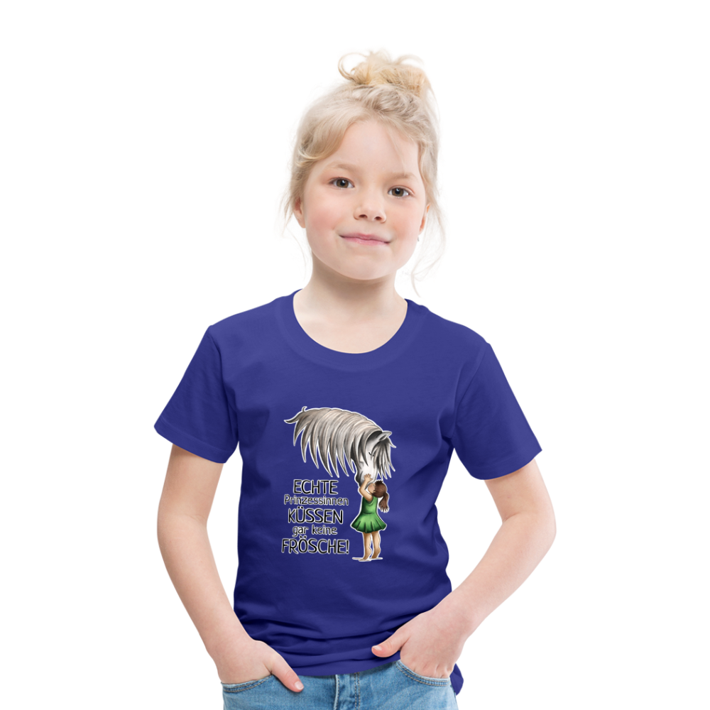 "Prinzessinnen-Kuss" Illustrations-Stil - Kinder T-Shirt - Königsblau