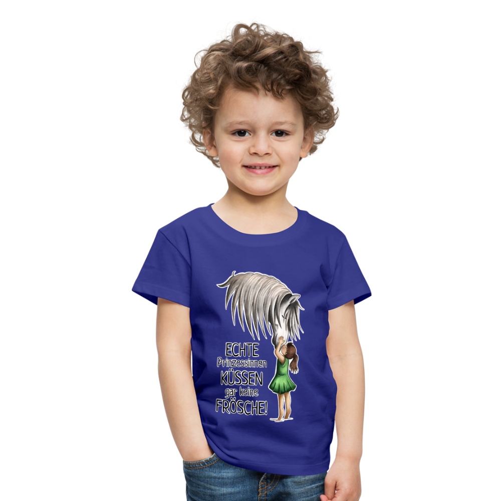 "Prinzessinnen-Kuss" Illustrations-Stil - Kinder T-Shirt - Königsblau