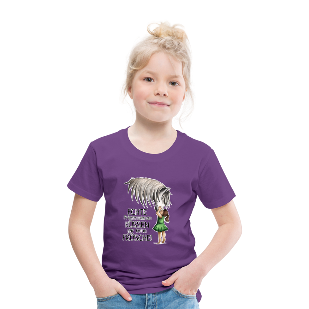 "Prinzessinnen-Kuss" Illustrations-Stil - Kinder T-Shirt - Lila