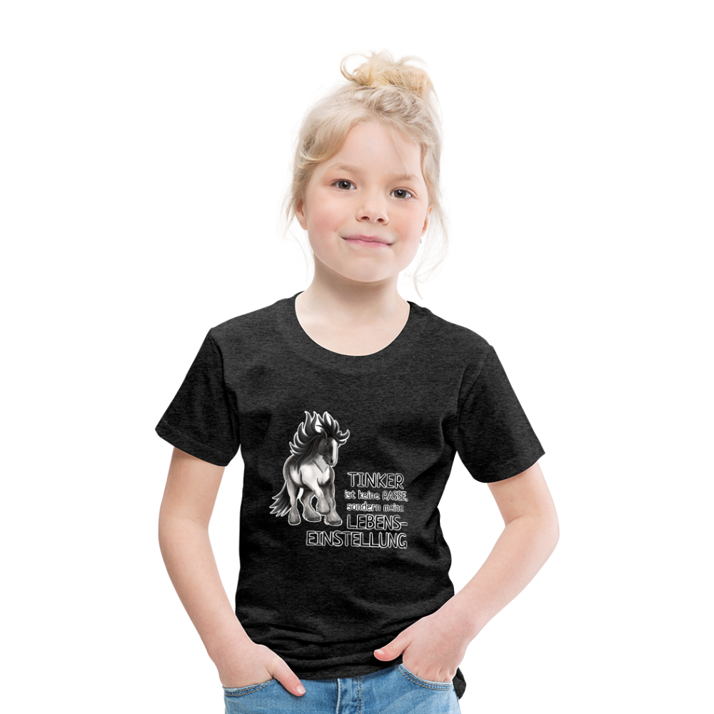 "Lebenseinstellung Tinker" Illustrations-Stil - Kinder T-Shirt - Anthrazit