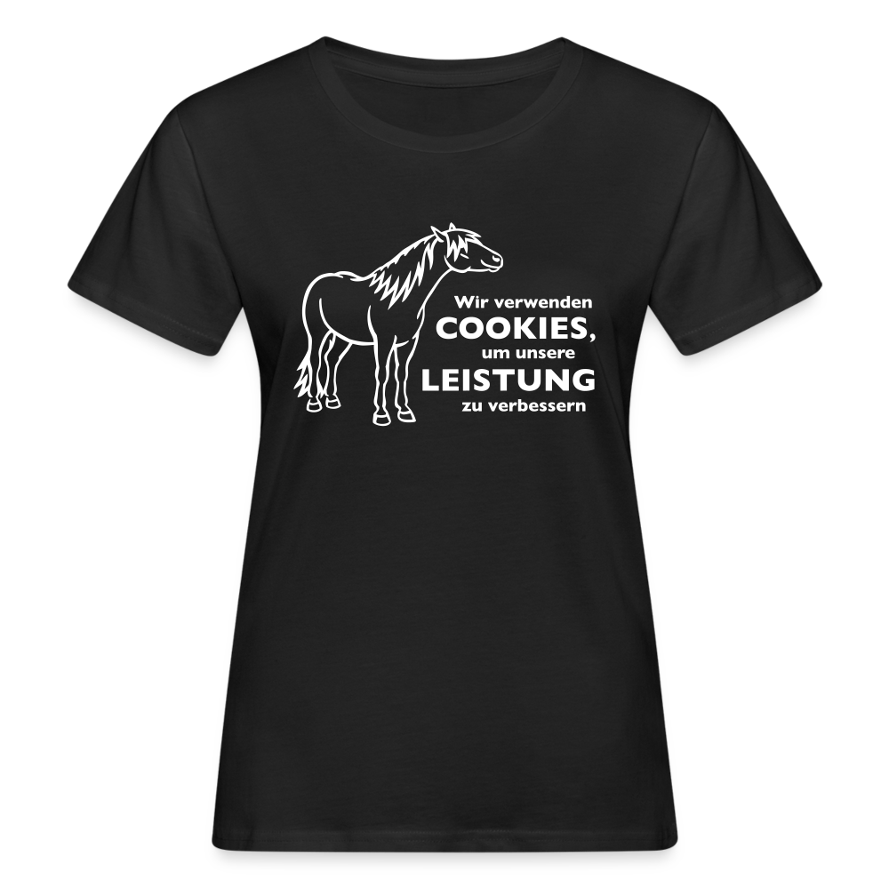 "Cookieverwendung" Grafik-Stil - Frauen Bio-T-Shirt - Schwarz
