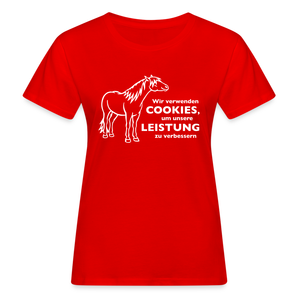 "Cookieverwendung" Grafik-Stil - Frauen Bio-T-Shirt - Rot