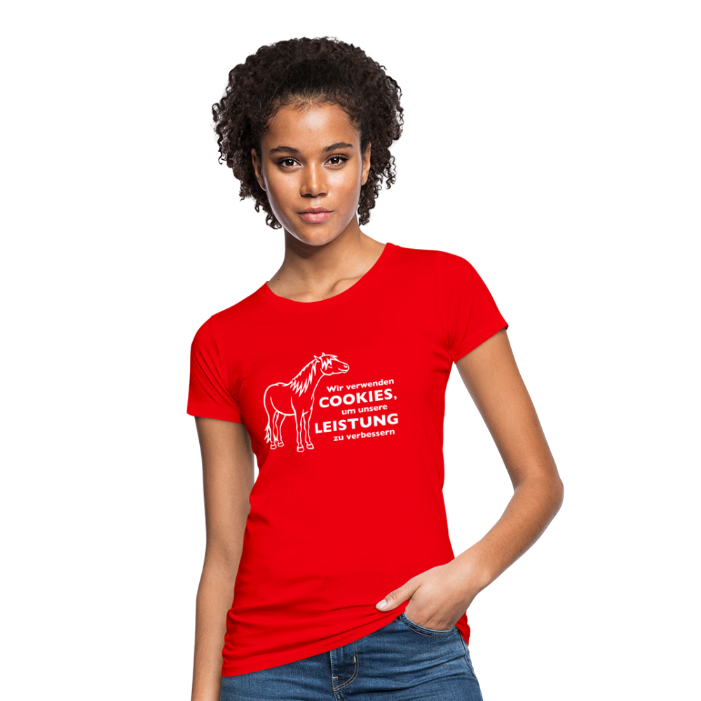 "Cookieverwendung" Grafik-Stil - Frauen Bio-T-Shirt - Rot