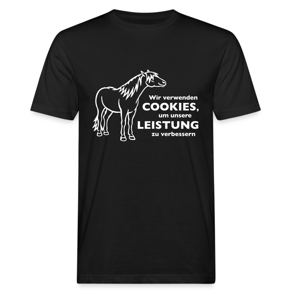 "Cookieverwendung" Grafik-Stil - Männer Bio-T-Shirt - Schwarz