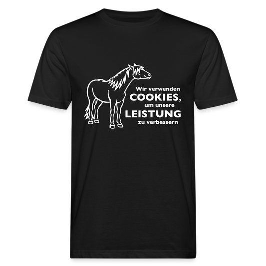"Cookieverwendung" Grafik-Stil - Männer Bio-T-Shirt - Schwarz