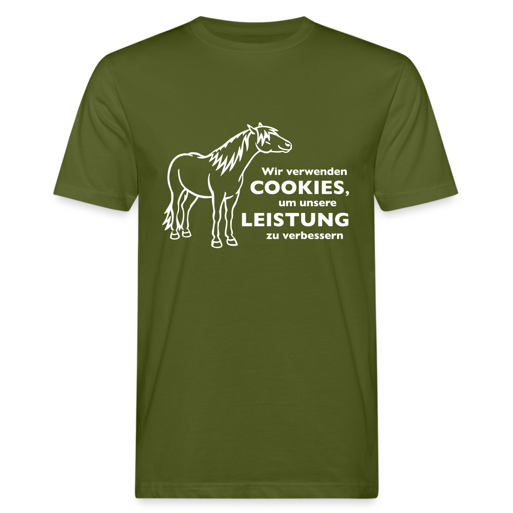 "Cookieverwendung" Grafik-Stil - Männer Bio-T-Shirt - Moosgrün