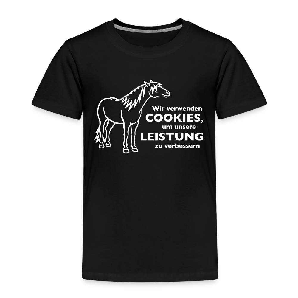 "Cookieverwendung" Grafik-Stil - Kinder T-Shirt - Schwarz