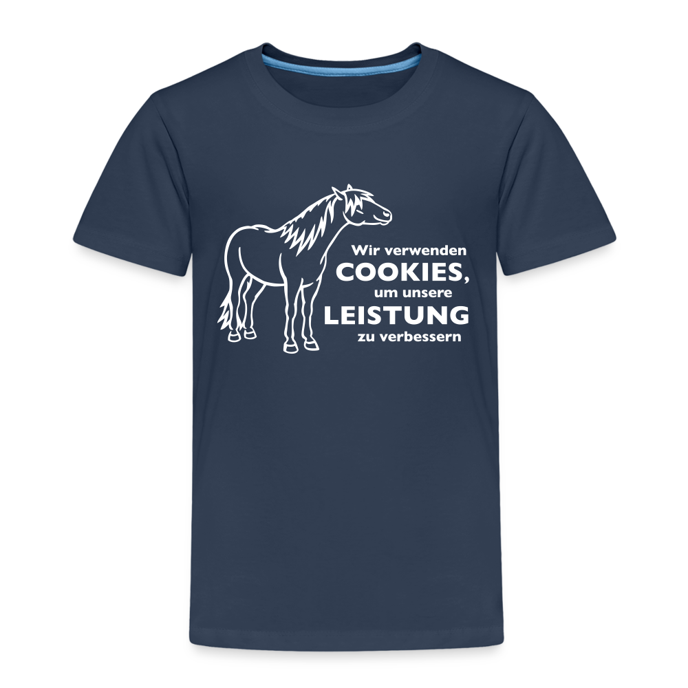 "Cookieverwendung" Grafik-Stil - Kinder T-Shirt - Navy