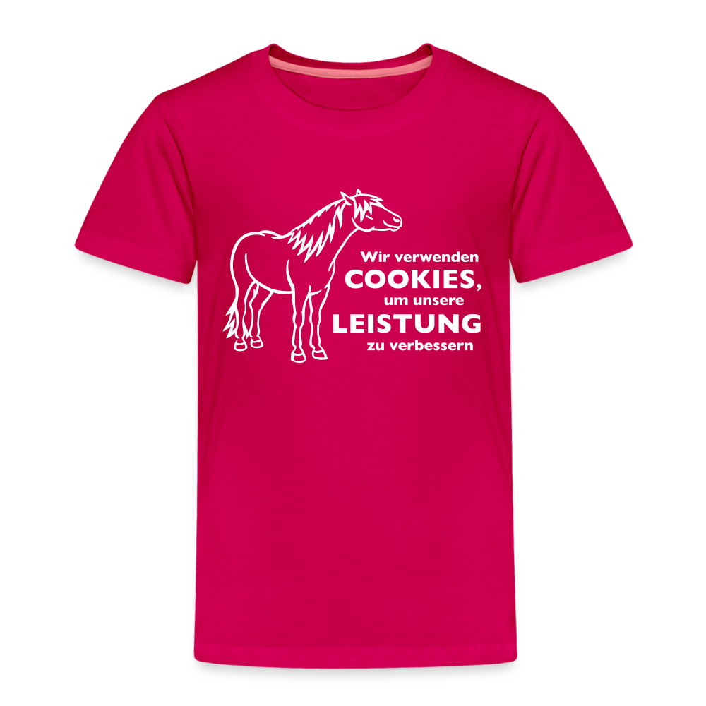 "Cookieverwendung" Grafik-Stil - Kinder T-Shirt - dunkles Pink
