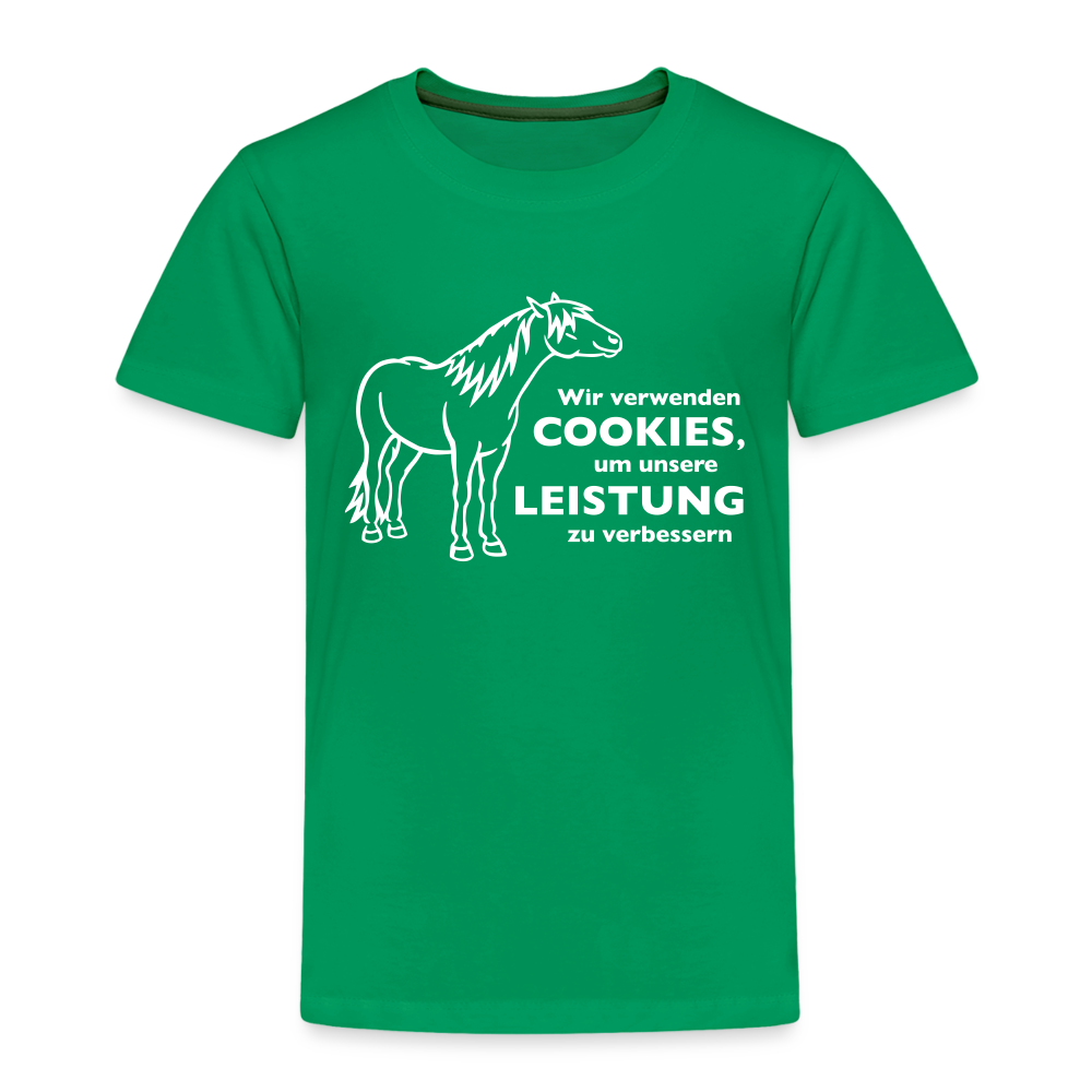 "Cookieverwendung" Grafik-Stil - Kinder T-Shirt - Kelly Green