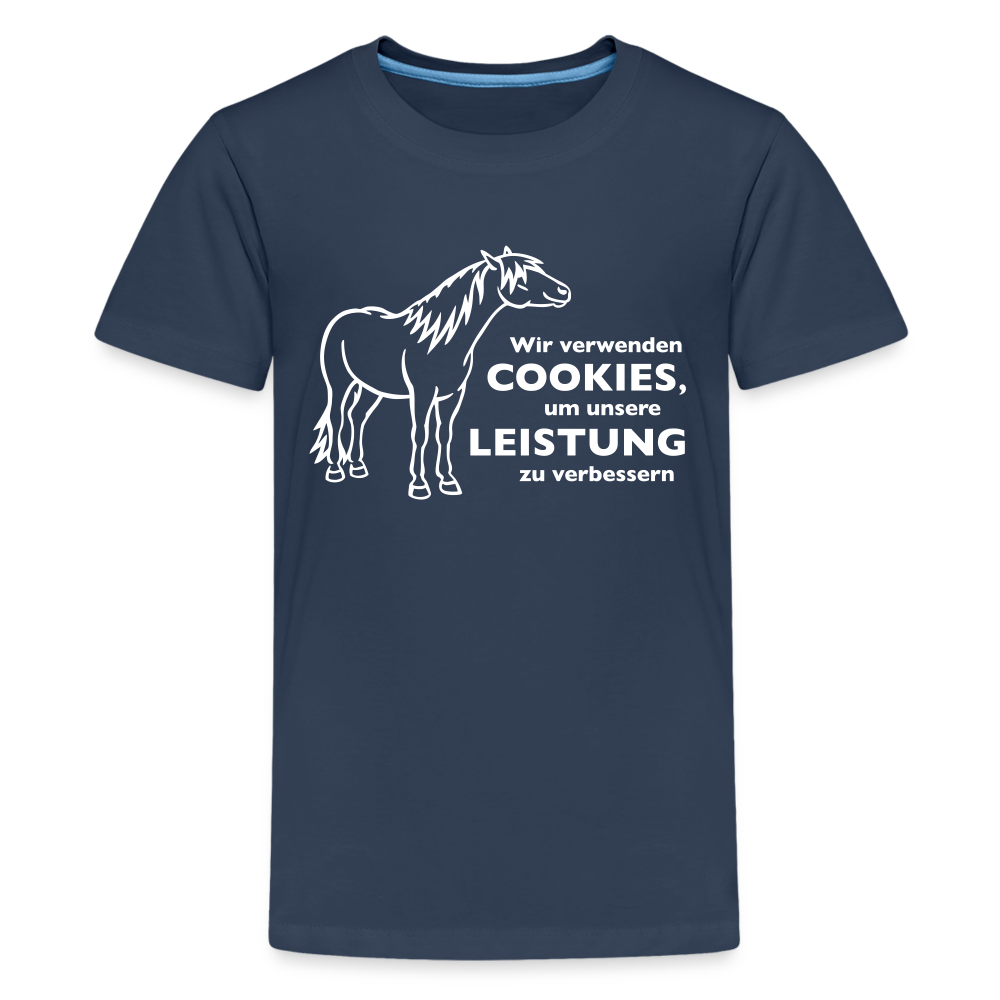 "Cookieverwendung" Grafik-Stil - Teenager T-Shirt - Navy
