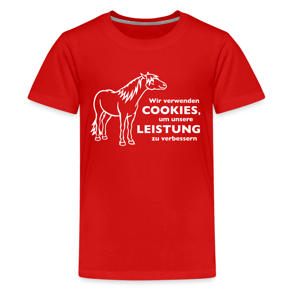 "Cookieverwendung" Grafik-Stil - Teenager T-Shirt - Rot